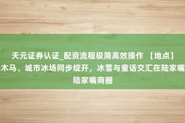 天元证券认证_配资流程极简高效操作 【地点】旋转木马、城市冰场同步绽开,冰雪与童话交汇在陆家嘴商圈